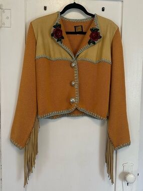 Western Fringe Jacket with Beads